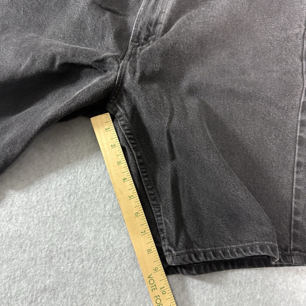 Vintage Levis Shorts Mens 36 Black Denim 505 Y2K Jeans Regular Fit Jorts Biker - Picture 8 of 8